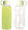 cailiya 2PCS Bouteille,Tasse en Plastique Portable,Couteille d‘Eau Sport,Tasse en Plastique Portable,pour l'extérieur, Randonnée, Voyages,Quotidienne,Stockage,300ML (vert)