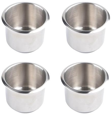 MILUZD 4 portavasos universales de acero inoxidable de 68 x 55 mm, para mesa de póquer, sofá, 4 unidades