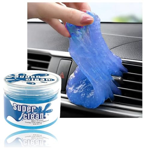 Buyohlic Gel de nettoyage universel pour voiture, suceur suceur de voiture pour voiture et clavier, gel nettoyant slime réutilisable pour grille d'aération de voiture