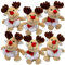 MIJOMA Kuscheltier Elch 20 cm – Weiches Plüschtier mit roter Nase und Kulleraugen – Ideal für Kinder, Freunde & Kollegen – Perfekt für Winterzeit & Mitbringsel (Cartoon, 1, Stück)