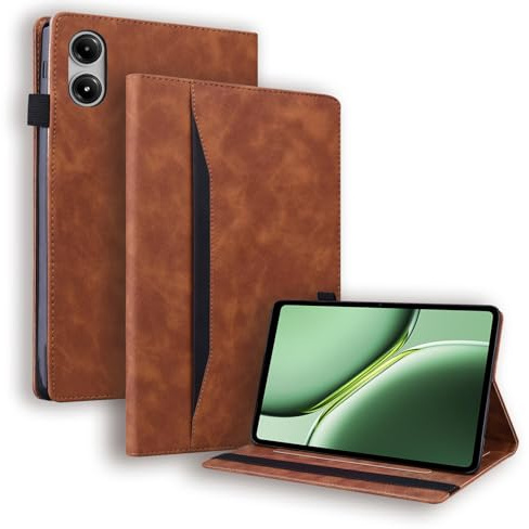 TEDTIKJT Case for Xiaomi Redmi Pad Pro 12.1 2024/Poco Pad Pro 5G Tablet Case PU Leather Flip Cover with Card Slot Kickstand Function Protective Tablet Cover,Brown