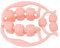 Qukaim Circular Leg Clamp Massager 15 Wheels Muscle Roller, Handheld Massage Device for Leg, Arm, Neck, Body, PP Material, Pink