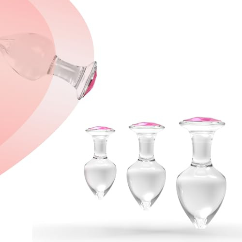 Qiyasex Analplug Glas Kristall Butt Plug Analdehner Analsexspielzeug Buttplug Anal Butt Plug Mit Kristall Diamant Analdildo Sex Spielzeug Geeignet FüR Frauen MäNner Paare Valentine'S Gift(M)