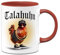 Tassenbrennerei Tasse - Talahuhn - Kaffeetasse lustig mit Spruch - Talahon Meme - Tala Huhn als Geschenk für Kollegin, Kollegen - Freund (Rot)