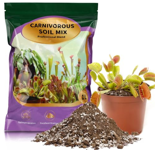 Mélange de terreau pour Plantes Carnivores 4L, mélange Pur de Fibre de Coco et Perlite pour dionées, sarracénias, pinguiculas, népenthès et droséras