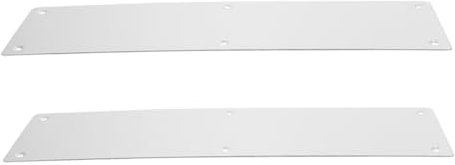 IWOWHERO 2pcs Stainless Steel Door Push Plate White Door Finger Plates for Interior Exterior