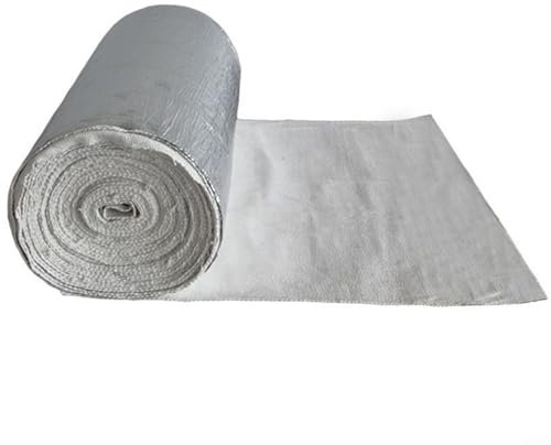 VRTYVEYBB Feuerfestes Keramikfasertuch 1 m x 0,5 m | A1 nicht brennbares Gewebe für Ofen/Ofen/Hochtemperatur-PSA | 1260 ℃ hitzebeständig, 2 mm dick und in Sondergrößen erhältlich