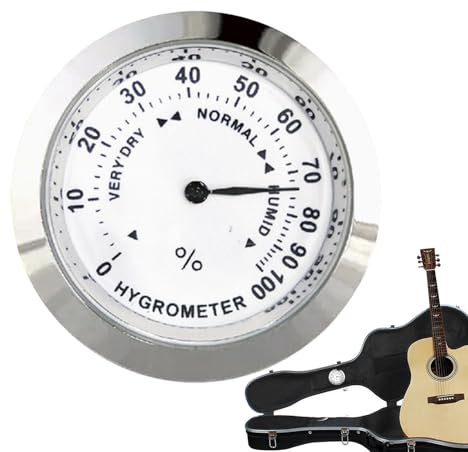 Humidor -Luftfeuchtigkeitssensor, Analogsensor Tester mit hoher Präzisionsfeuchtigkeit - Humidor -Pflege- und Wartungsmonitor für Gitarren- und Geigenfälle