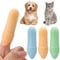 GSrenyu Dog Cat Toothbrush, 3 Pack Silicone Puppy Finger Tooth Brush with 1 Storage Case Removes Plaque Tartar Toothbrush with Soft 360° Bristles Teeth Cleaning Product for Pet