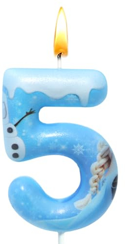 Froze Kerzen Geburtstag, Els Kerzen Nummer 5, Froze Kuchen Deko Kerzen, 5th Geburtstagskerzen, Eiskönigi Cake Topper, Geburtstag Dekoration, Partyzubehör, Mädchen, Jubiläum, Hochzeitsfeier