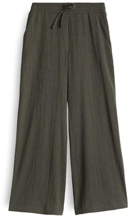 OPUS Damen Culotte | Culotte MILENI Crinkle Wide mit Komfortbund Olive Leaf, 44