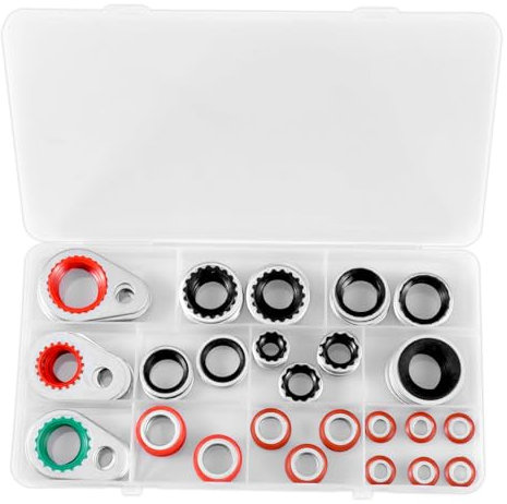 95Pcs AC Compressor Gasket Seal Good Sealing Car AC Gasket Kit Shock Absorption Leak Proof Air Conditioning Compressor Port Seal Washer Kit
