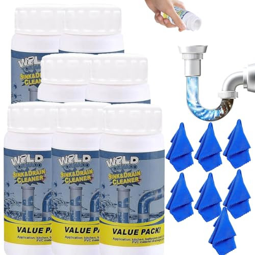 Powerful Sink and Drain Cleaner, Pipe Dredge Deodorant, Portable Powder Cleaning Tool, Wild sink and DrainCleaner, For Kitchen Bathroom Toilet Shower (7)