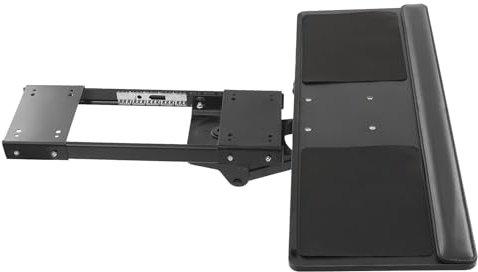 WindWilder Computer Keyboard Tray bis 55 LBS, 360° Rotation, Adjustable Height & Tilt Angle, Ergonomic Keyboard Tray and Mouse Platform with Mouse Pad, Easy to Assemble, Black