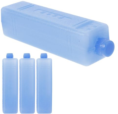 Mikinona Blocs De Glace Réutilisables Petits 4 Pièces en Caoutchouc Sûr Antifuide Packs Réfrigérants pour Glacière Transport Alimentaire Frais Pique-niques Camping