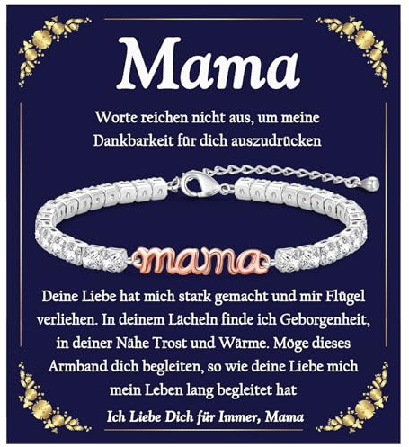 EPVID Geschenk für Frauen, Armband für Mama Tochter Schwester Oma, Liebevolles Geschenke für Mama Tochter zum Geburtstag Weihnachten Muttertag Abschluss Kommunion