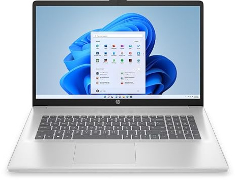 HP Laptop 17,3 Zoll IPS Full-HD, Intel Core i5 1334U, 10 x 4.60 GHz, 16 GB RAM, 1000 GB SSD, Norton 360, Silber, Windows 11