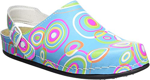 AWC Damen Berufsschuhe Tiefbett, Farbe: Hellblau/Bunt, Größe: 36