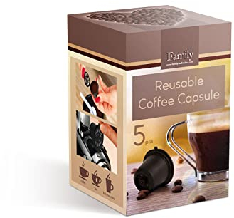 EKNA Lot de 5 capsules de café rechargeables - Qualité supérieure - Respecte l'environnement et compatible avec Nespresso & Dolce Gusto (5)