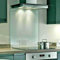 Nidda Clear Toughened Heat Resistant Glass Splashback for Cooker, Hob Splashback with Pre-Drilled Holes (60x65cm)
