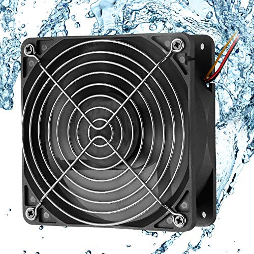 IP67 Waterproof 120mmx38mm 12V DC Cooling Fan High Speed 3500RPM RV Ventilation Exhaust 3-Pin Fan