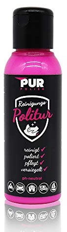 PUR Polish (100ml) Auto-Reiniger Auto Politur - 4 in 1 Wasserabweisend, Auto-Pflege und Glanzpolitur - Polymer Versiegelung Auto MATT + Glänzend