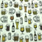 Kt KILOtela - Segeltuchstoff, Digitaldruck, Half Panama, 100% Baumwolle, 100 cm Länge x 140 cm Breite, Bier, Beige, Braun, Gelb, 1 Meter