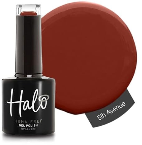Halo Gel Polish 8ml - 5th Avenue. UV/LED Gel Nail Polish, Long Lasting & Easy To Apply. Nail Art Colours For Manicure & Pedicure. Gel Polish For Professional & Home Use.