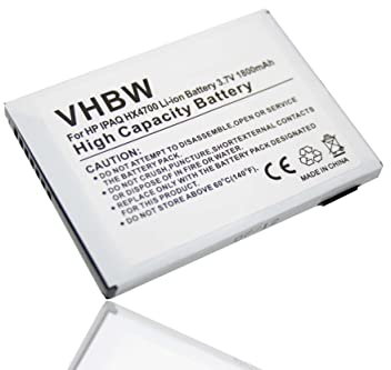 vhbw Batterie Remplacement pour HP FA257A, FA258A, HSTNH-M02B-SL pour Smartphone Tablette Notepad PDA Assistant Personnel (1800mAh, 3,7V, Li-ION)