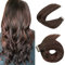 HotLulana Tape Extensions Echthaar Balayage Schokoladenbraun mit Dunkelrotbraun（#4/4/33) Tape in Extensions Echthaar 16zoll/40cm 40g Skin Weft 100% Natürliche Invisible Extensions Echthaar 20pcs.