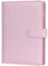 FYY 6 Löcher Binder Notizbuch, A5 PU Leder Loseblatt Notizbuch Binder Notebook,Notizbuch Din A5 Nachfüllbar PVC Binder Taschen/A5 Refill Paper für Filofax Notizen DIY Bullet Journal Skizze,Rosa