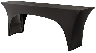EBETA E Elastisch Biertischhussen Biertisch-Auflage & Tischdecke für 50cm Breite Bierzeltgarnitur Stretch Hussen für Festzeltgarnituren Hussen (Schwarz)