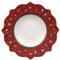 Villeroy & Boch Toy's Delight - Plato de fondo rojo de 26 cm, juego de 6 piezas, mesa de Navidad