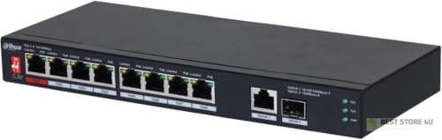 Switch|DAHUA|PFS3110-8ET1GT1GF-96|Desktop/pedestal|8x10Base-T / 100Base-TX|1x10Base-T / 100Base-TX / 1000Base-T|2x1000Base-T|PoE ports 8|96 Watts|DH-PFS3110-8ET1GT1GF-96