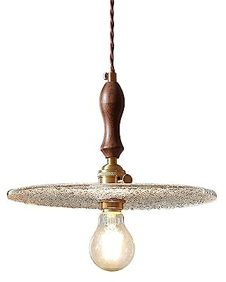 HAIDU Flush Mount Ceiling Lighting Fixtures,Nordic Retro Style Hanging Light,Personality Flying Saucer Glass Pendant Lamp Lampshade,Balcony Tearoom Bedroom Decoration Chandelier