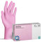 WeVida® Touch Lot de 100 gants jetables, en caoutchouc, résistants à la déchirure, sans latex, sans poudre, pour la cuisine, le nettoyage, le tatouage et le soin des ongles - Rose