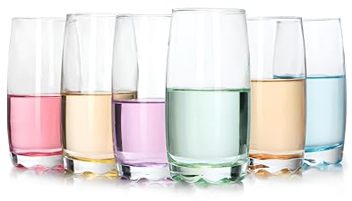 simpa Multicolour Highball Glasses 330ml Set of 6