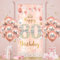 Rumia 80.Geburtstagsdeko Frauen, Roségold Gold Banner mit Luftballons, 80.Geburtstag Dekoration für 80 Jahre 80th Birthday Geburtstags Türbanner Hintergrund 80. Ballon Jubiläum Geburtstag Party Deko
