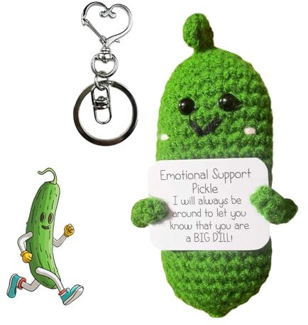 dancepandas Pocket Hug Positive Potato, Emotional Support Pickle Positive Geschenke Mini-Plüsch Figuren Lustige Positive Gurke für Kollegen Freundin Freund