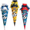 3 TLG. XXL - mit Sound & Geräusch ! 85 cm - mit Holzspitze - incl. Namen - Zuckertüte Roth - ALLE Größen - 6 eckig Fußballer Fussball Sport Jungen rot blau we