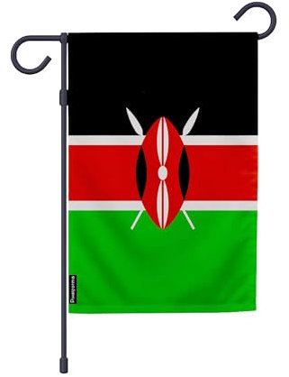 Bandera de jardín de Kenia 32 x 47,5 cm