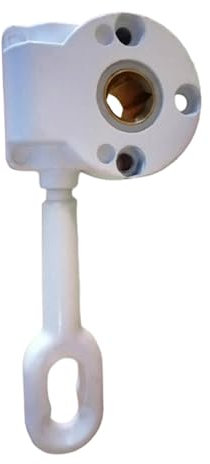 Folpus Metallgetriebe Markisengetriebe, manuelles Markisen-Schneckengetriebe, Kurbelgetriebe, Sonnenschutzteile für Caravan-Sonnenfaltmarkisen,Weiß II