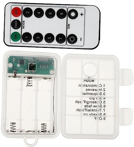 Hoement Remote Control Light String Battery Box Multi-Mode Battery Box for Simple String Light