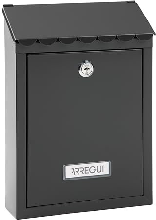 ARREGUI Civic E5724-C Boîte aux Lettres Individuelle en Acier | Taille S (Courrier Format A5) | Petite Boîte aux Lettres | Boîte aux Lettres Murale | Facile à Installer | Noir