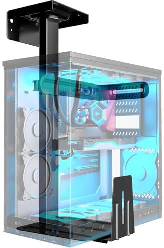 Verstellbare PC-Halterung unter Schreibtisch für meisten Computergehäuse - Heavy Duty Computergehäuse-Halterung, bis 30 kg, Schwarz
