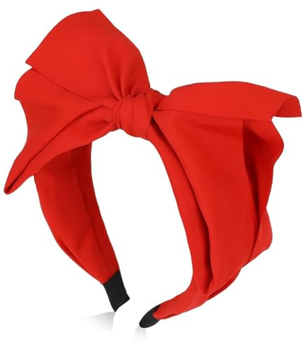 Red Fashionable Women'sknot Headband,Red Top Knot Head Band Accessories for Women Girls Hair Care,Exquisite Knotted Headbands for Women Headband with Double Layer,Hair Accessories