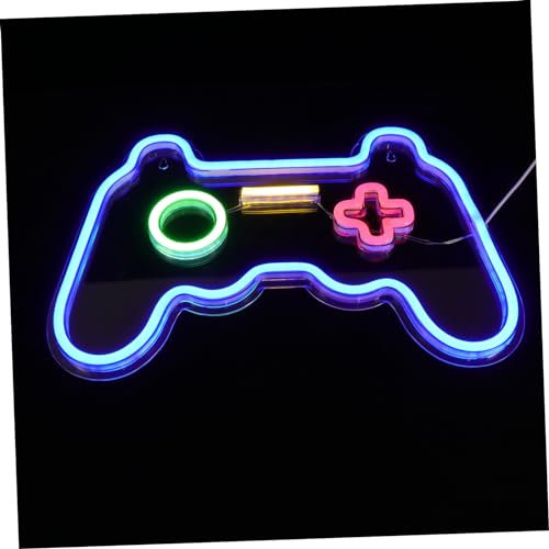 Hoement 1stück Game Controller Neon Lampe Kreative Bar Neon Licht Für Gaming Raumdekoration Usb-betrieben Warmweiße Led-stimmungslampe Für Schlafzimmer Und Kinderzimmer