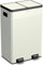 KLARSTEIN Grama 60 Poubelle De Tri Sélectif - Deux Bacs 60 L avec Couvercle Soft Close, Design Rétro, Bacs Amovibles 30 L, Crème Vintage