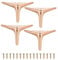 QUARKZMAN 4 Stück Metallmöbelfüße, 4,72 Zoll Dreieckige schwere Möbelfüße DIY Ersatzbeine für Bett, Tisch, Schrank, Sofa Stuhl (Roségold)