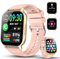 Montre Connectée Homme Femme, 1.85 HD Smartwatch Avec Appel et Numérotation Bluetooth, 112+ Sportifs Modes Montre avec Cardio, Podometre et Sommeil, Smart watch Etanche IP68 Pour Android iOS. Or Rose